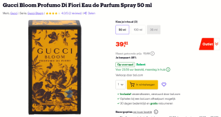 Gucci Bloom Eau de Parfum Spray Profumi di Fiori van Gucci 50 ml voor €39,41 bij Bol.com
