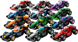 LEGO F1 raceauto collectibles, 4 stuks voor €11,97