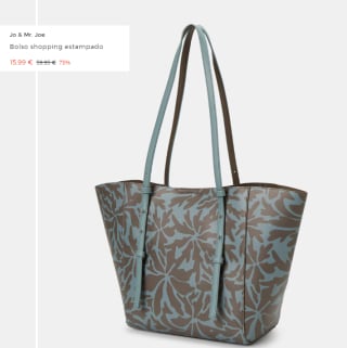 Bolso shopping estampado Jo & Mr. Joe por 15.99€