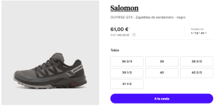 Zapatillas de Trekking para Mujer Salomon OUTRISE GTX por 61€