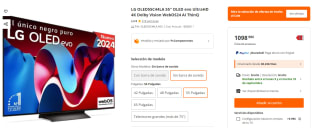 TV LG OLED55C44LA 55" OLED evo UltraHD 4K Dolby Vision WebOS24 AI ThinQ por 1.098,99€