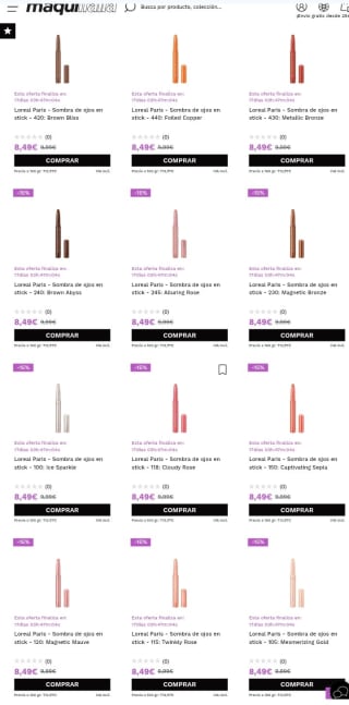 Hasta el -50% de Descuento en L'Oreal.