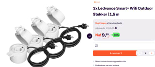 3x Ledvance Smart+ Wifi Outdoor Stekker (1,5 m) voor €9,95 bij iBOOD