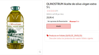 Olinostrum Aceite de oliva virgen extra 5 l. por 23,95€