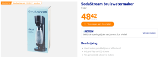 Sodastream Gaia voor €48,42 bij Action