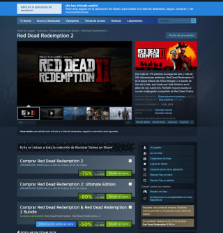 Red Dead Redemption 2 Steam por solo 14,99€