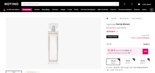 Eau de Parfum Calvin Klein Eternity Moment - 100ml à 27,20€