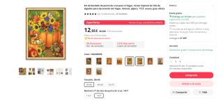 Recopilación Kits punto de cruz otoñales por 11,45€/8,81€ según tela