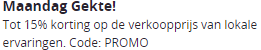 Tot 15% korting bij Groupon België