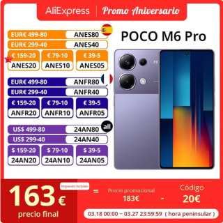 Smartphone POCO M6 Pro Versión Global por 163€
