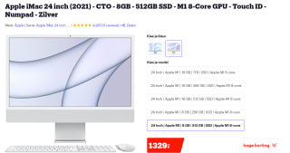 Apple iMac 24 inch (2021) - CTO - 8GB - 512GB SSD voor €1329 bij Bol.com