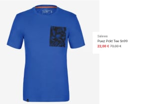 Camiseta para Hombre Salewa Puez por 22€