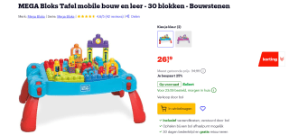 Mega Bloks Build 'n Learn tafel voor €26,19 bij Bol