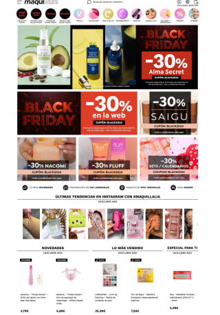 Código 30% Descuento Black Friday en Maquillalia
