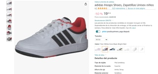 Adidas Hoops Shoes, Zapatillas Unisex niños por 19,95€