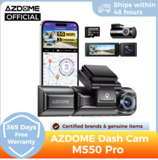 AZDOME M550 Pro 5,8 Ghz WiFi 2/3 Kanaals Dash Cam 4K voor €57,29 dmv code bij Aliexpress