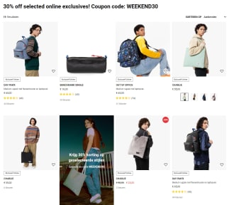 30% EXTRA korting op geselecteerde Eastpak items