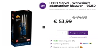 LEGO Marvel - Wolverine's Adamantium Claws voor €53,99 bij Brickfever
