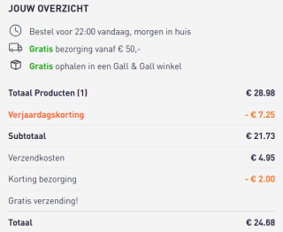 Gall & Gall kortingscode voor 25% korting op je bestelling