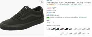Vans Ward Canvas Sneakers voor €37,50 bij Amazon