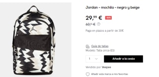 Mochila Nike Air Jordan por 29.99€