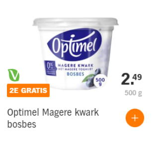 Optimel Kwark nu 1+1 gratis bij AH