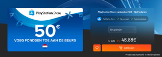 PlayStation Store-cadeaubon 50€ - Netherlands voor €46,88 bij Instant-gaming