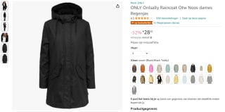 ONLY Onlsally dames regenjas voor €28,50