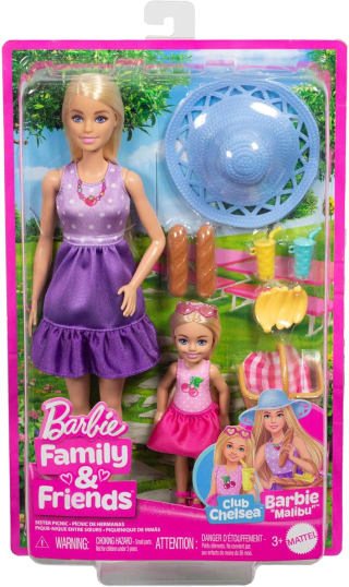 Barbie Family & Friends Picknickset met Barbie en Chelsea Pop voor €14,24 bij Amazon