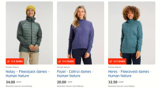 1+1 gratis op truien en vesten in de sale in de ANWB webwinkel