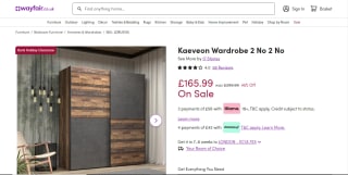 Kaeveon Wardrobe 2-Door - £165.99