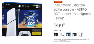 PlayStation 5 Digital Edition + Fortnite Cobalt Star Bundel (slim version) voor €399 in de Playstation Store