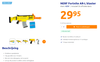 NERF Fortnite AR-L blaster voor €29,95 bij Action.nl