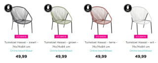 2+2 gratis op tuinstoel Hawaï bij de Xenos