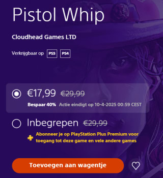 Pistol Whip voor €17,99 in de Playstation Store