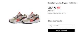 Zapatillas para Mujer Kappa London Jr Lace por 21.99€