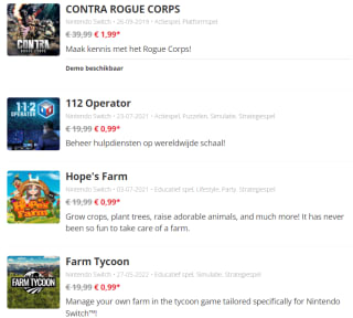 Nintendo eShop Summer Sale met kortingen tot 95%