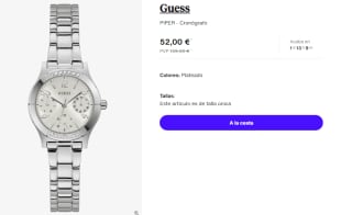 Reloj para Mujer Guess Piper por 52€