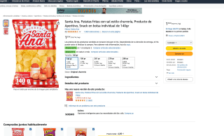 2 Santa Ana Patatas fritas con sal estilo churrería por solo 2,25€