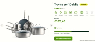 GreenPan Treviso 10-delig pannenset voor €132,45 bij Greenpan