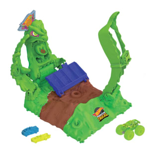 Pista para coches de juguete surtidos Arena Smashers Gunkster Brillo en la oscuridad Hot Wheels por 9€