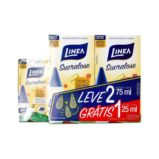 Adoçante Liquido da Linea Sucralose de 75ml + 25ml Grátis - R$ 12,99