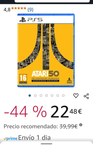 Atari 50: The Anniversary Celebration Expanded Edition PS5 por 22,48€.
