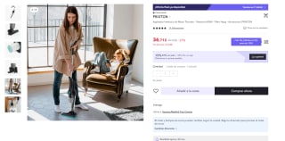 Aspirador Vertical y de Mano Thunder - Potencia 600W - Filtro Hepa - Accesorios marca PRIXTON por 25,70€