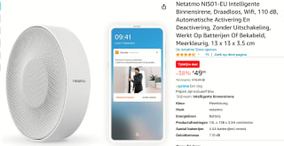 Slimme binnensirene van Netatmo voor €49,90 bij Amazon