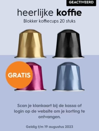 Gratis doosje Blokker koffiecupjes via de app van Blokker