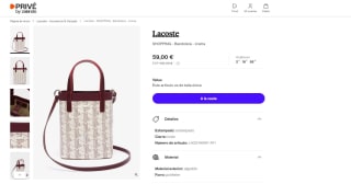Bandolera mujer en crema marca Lacoste por 59€