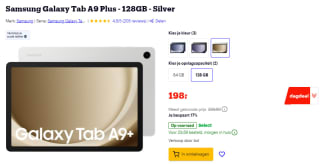 Samsung Galaxy Tab A9 Plus 128GB tablet voor €198 bij Bol