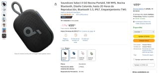 Soundcore Select 4 GO Bocina por $499 | Descuento Amazon