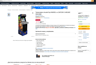 Recreativa Arcade1UP Marvel vs capcom por solo 407,70€